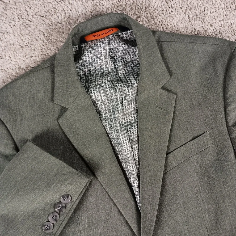 Egara 34S 29x30 Green Skinny Fit Stretch 2 Piece Suit Set With Matching Tie